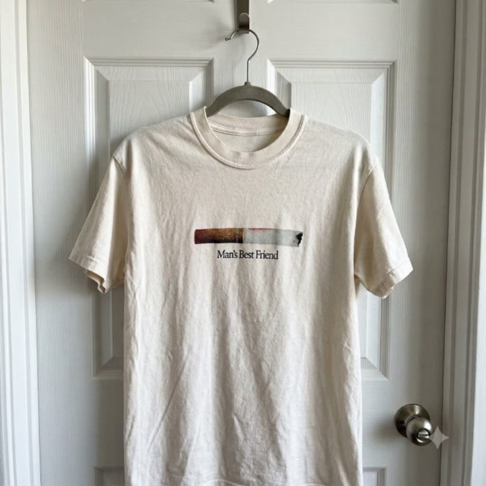 Sabrina Carpenter Man's Best Friend Cigarette Tee off white